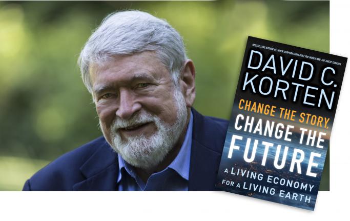 <i>Podcast: Community Cafe:</i> <br>World-renowned author David Korten speaks to the Bainbridge community