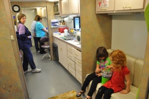 Dental care is delivered - among other places - in the Smile Partners mobile unit.