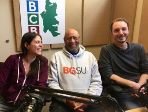 Left to right: Film reviewers Gem Seddon and Pernell Tyus, and Film Festival director Matt Longmire