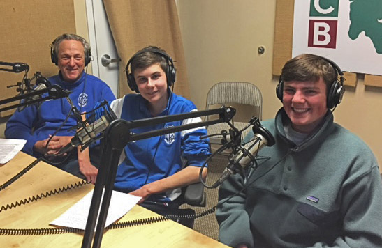 Student guests in the BCB podcast studio