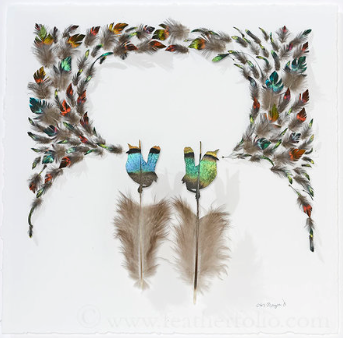 <i>Podcast: Arts and Artists:</i> <br>Bird feather artistry of Chris Maynard captivates Art Museum patrons