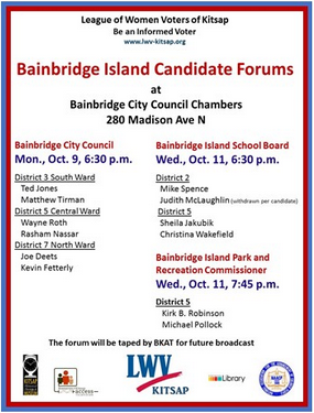<i>Podcast: Bainbridge Island Specials: </i><br>Excerpt from the League of Women Voters’ 2017 Council Candidate Forum