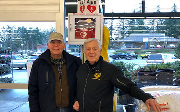 The heartwarming story behind the Bainbridge Island Rotary’s defibrillator grant