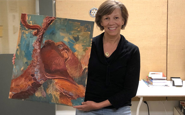 Artist Gigi Godfrey at the Library this June