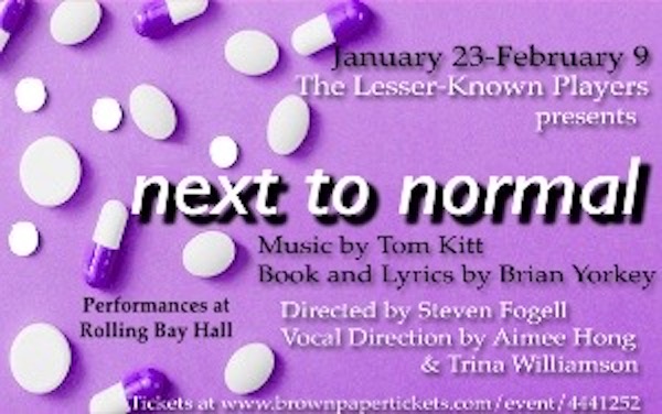 Award-winning musical, Next to Normal, opens January 24 at Rolling Bay